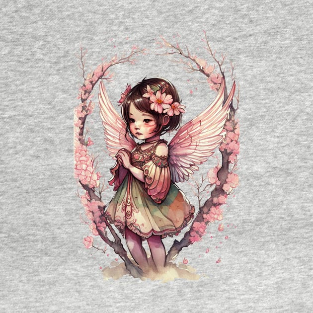 Cherry Blossom Flower Fairy Girl Cute Japanese Cicely Mary Barker by peachycrossing